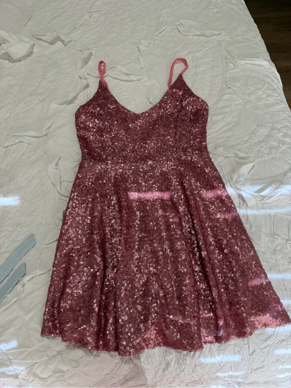 True decadence Pink Sequin Party Dress